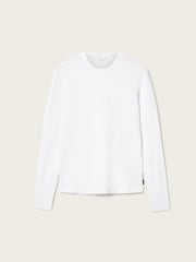 AllSaints White Theo Long Sleeve Crew Neck T-Shirt - Image 6 of 6
