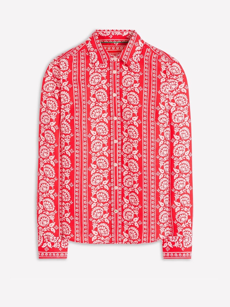 Boden Red Sienna Linen Shirt - Image 5 of 5