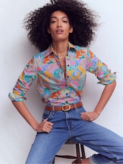 Boden Blue Sienna Cotton Shirt - Image 1 of 3