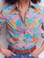 Boden Blue Sienna Cotton Shirt - Image 2 of 3