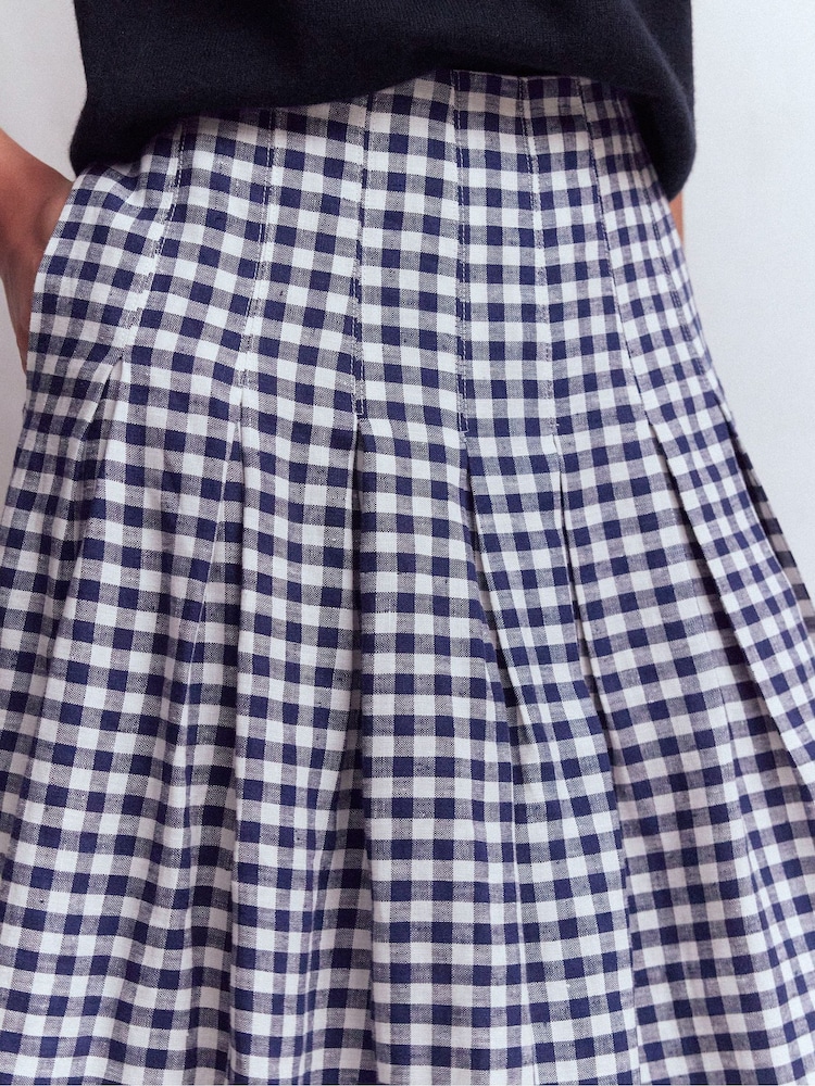 Boden Blue Valentina Linen Skirt - Image 2 of 6