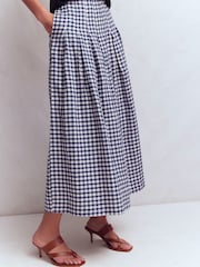 Boden Blue Valentina Linen Skirt - Image 5 of 6