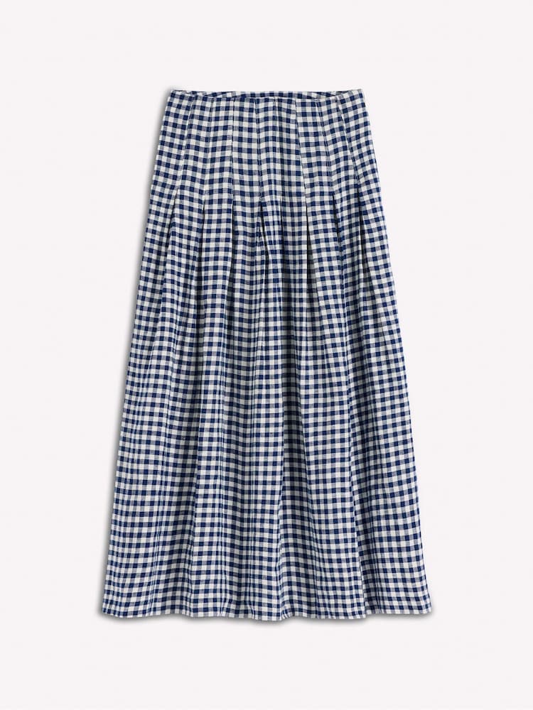 Boden Blue Valentina Linen Skirt - Image 6 of 6