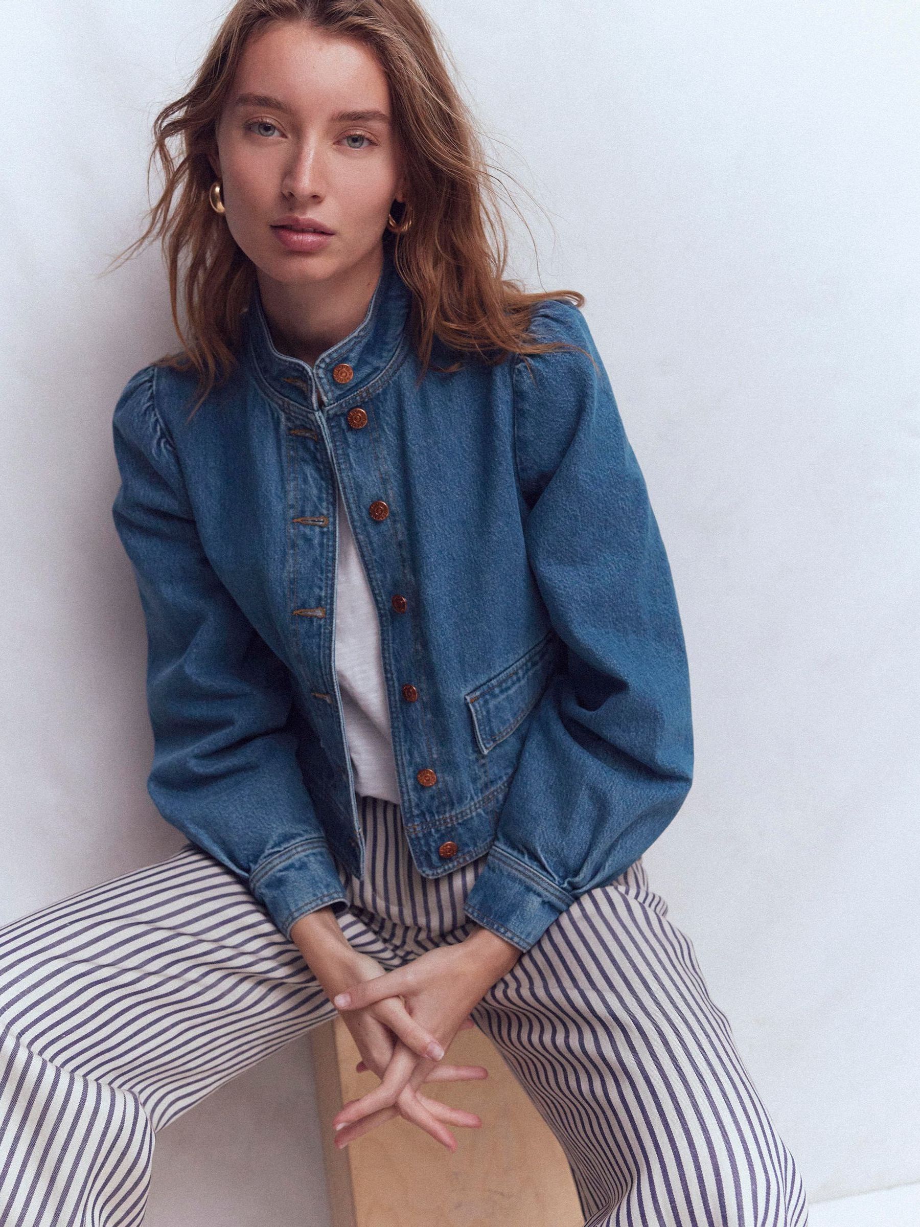 Borden 水色 ジャケット Buy Boden Blue Topstitch Denim Jacket from Next USA