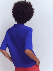 Boden Blue Short Sleeve Knit Shirt - Image 3 of 7