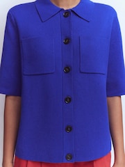 Boden Blue Short Sleeve Knit Shirt - Image 5 of 7