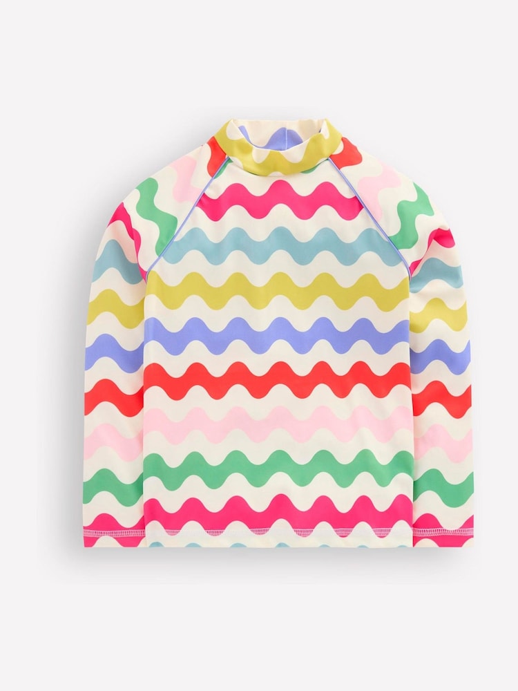 Boden Blue Sun Safe Patterned Rash Vest - Image 1 of 3 Boden Blue Sun Safe Patterned Rash Vest - Image 1 of 3