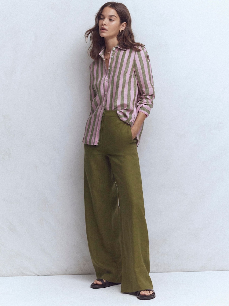 Boden Green Sienna Linen Shirt - Image 1 of 6