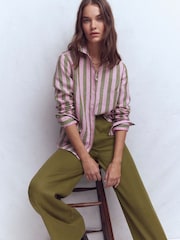 Boden Green Sienna Linen Shirt - Image 5 of 6