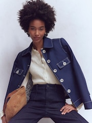 Boden Supersoft Smocked Button Top - صورة 4 من 6