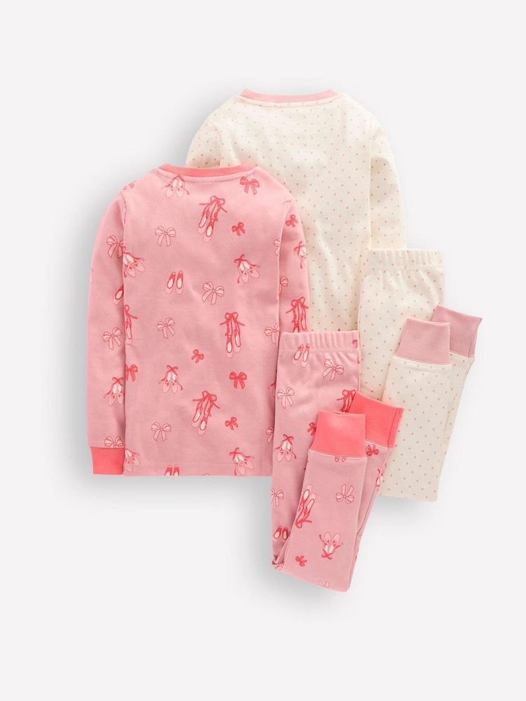 Boden Pink Twin Pack Snug Pyjamas - Image 2 of 3