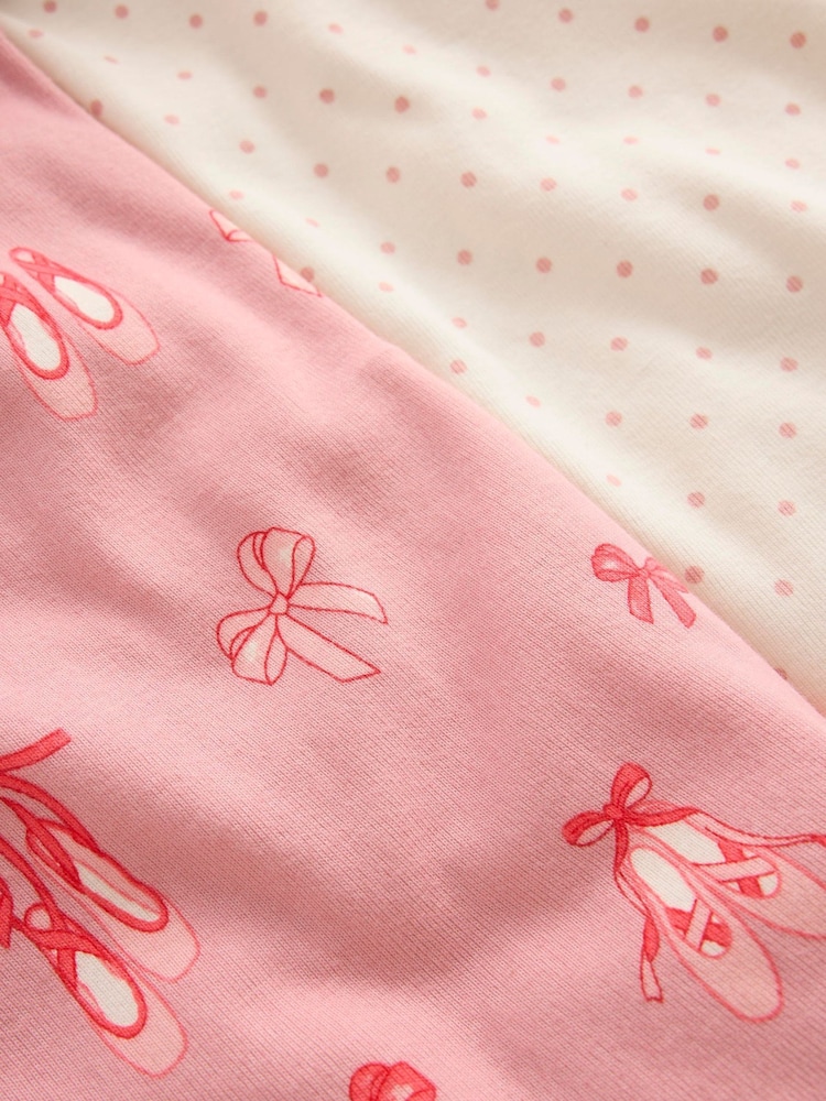 Boden Pink Twin Pack Snug Pyjamas - Image 3 of 3