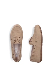 Rieker Cream Lace-Up Shoes - Image 8 of 11