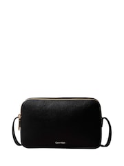 Calvin Klein Black Foil Logo Camera Bag - Image 1 of 5