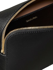 Calvin Klein Black Foil Logo Camera Bag - Image 4 of 5