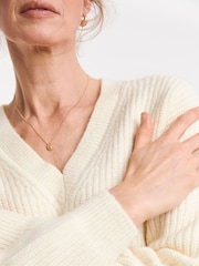 JD Williams Natural V-Neck Peplum Jumper - Image 4 of 4