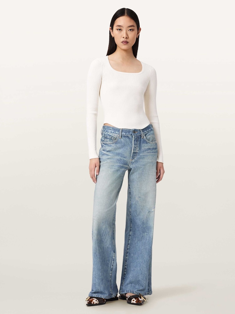 AllSaints Blue Kai Terry Jeans - Image 2 of 6