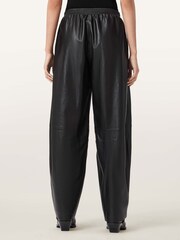 AllSaints Black Etta Barrel Leg Trousers - Image 2 of 6