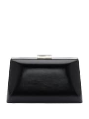 Lotus Black Clutch Bag with Chain - Image 2 of 4
