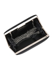 Lotus Black Clutch Bag with Chain - Image 4 of 4