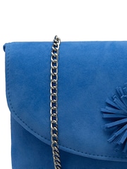 Lotus Blue Clutch Bag with Chain - Image 3 of 4