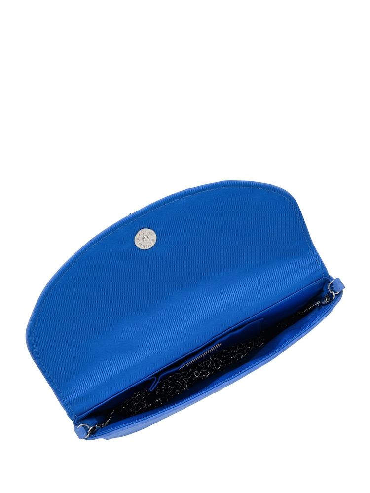 Lotus Blue Clutch Bag with Chain - Image 4 of 4