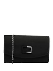 Lotus Black Clutch Bag with Chain - Image 1 of 4