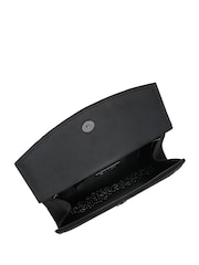 Lotus Black Clutch Bag with Chain - Image 3 of 4