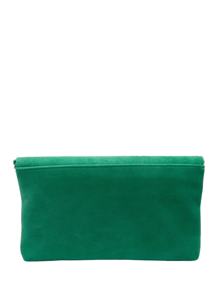 Lotus Green Clutch Bag with Chain - Image 2 of 4