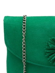 Lotus Green Clutch Bag with Chain - Image 3 of 4
