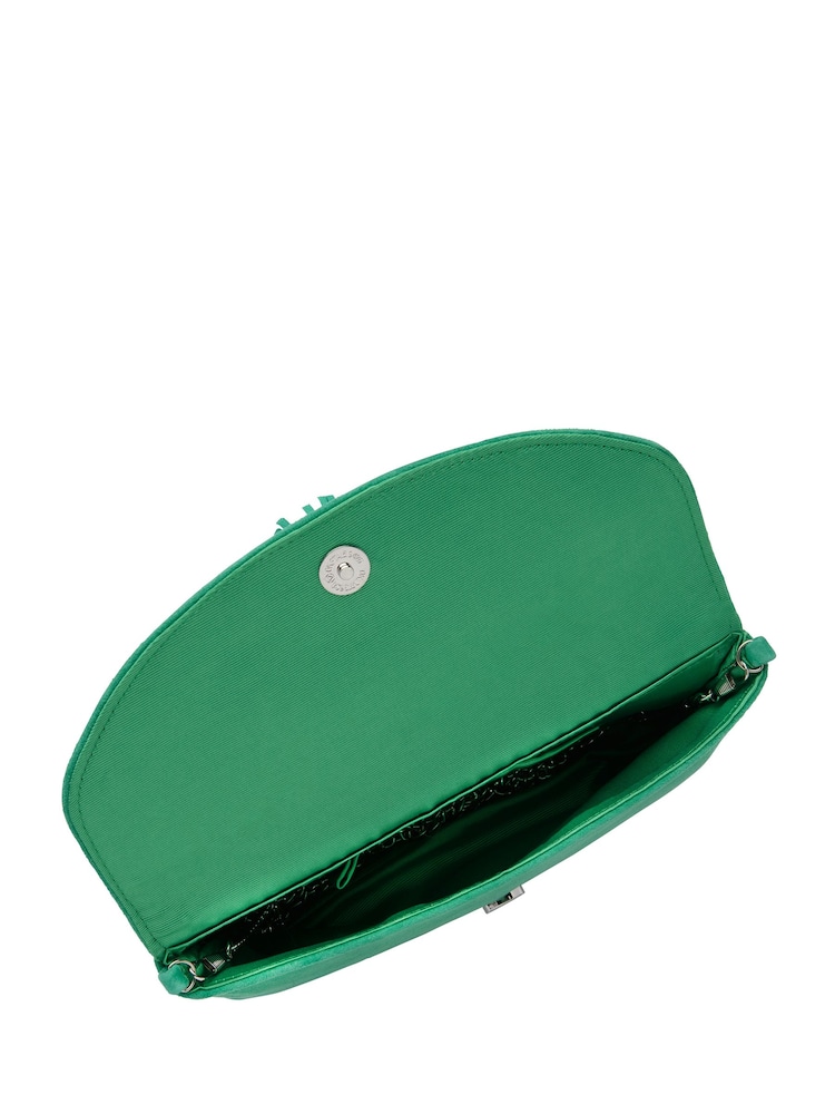 Lotus Green Clutch Bag with Chain - Image 4 of 4