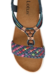 Lotus Blue Flat Slip-On Sandals - Image 4 of 4