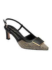 Lotus Black Pointed Toe Court Shoes - Image 1 of 3
