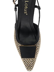 Lotus Black Pointed Toe Court Shoes - Image 3 of 3