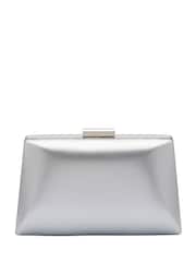 Lotus Silver Clutch Bag with Chain - Image 2 of 4