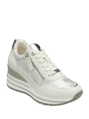 Lotus White Zip-Up Trainers - Image 1 of 4