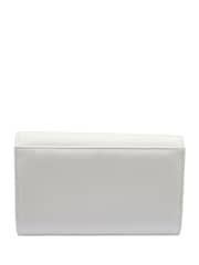 Lotus White Clutch Bag with Chain - Image 2 of 4