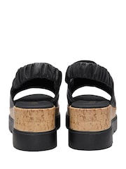 Lotus Black Leather Mule Sandals - Image 3 of 4
