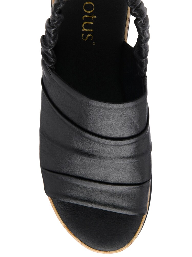 Lotus Black Leather Mule Sandals - Image 4 of 4