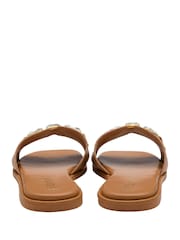 Lotus Brown Flat Mule Sandals - Image 3 of 4