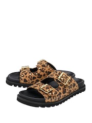 Lotus Animal Leather Mule Sandals - Image 2 of 4
