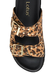 Lotus Animal Leather Mule Sandals - Image 4 of 4