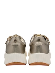 Lotus Gold Tone Zip-Up Trainers - Image 3 of 4
