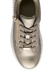 Lotus Gold Tone Zip-Up Trainers - Image 4 of 4