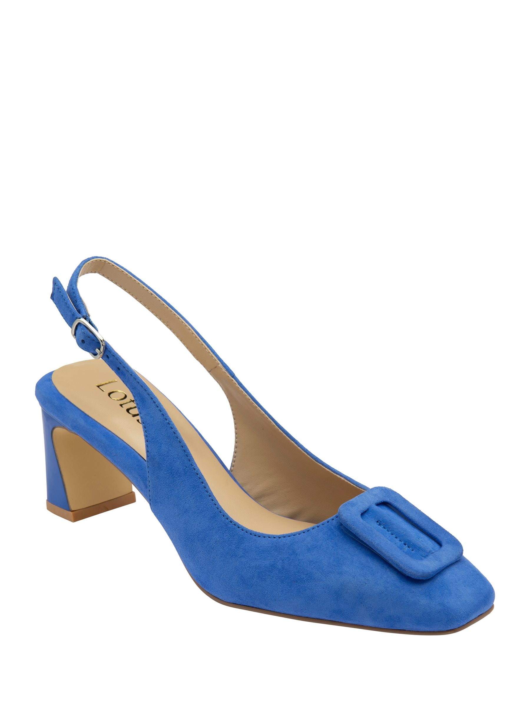Lotus Women's Cornflower Blue Suede Rochelle Court Shoes Colour: : Size 5 - Image 4