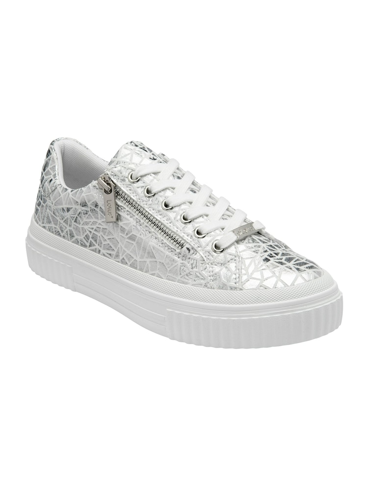 Lotus Silver Zip-Up Trainers - Image 1 of 4 Lotus Silver Zip-Up Trainers - Image 1 of 4
