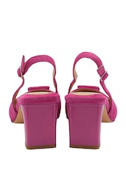 Lotus Pink Suede Slingback Shoes - Image 3 of 4