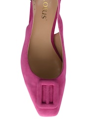Lotus Pink Suede Slingback Shoes - Image 4 of 4