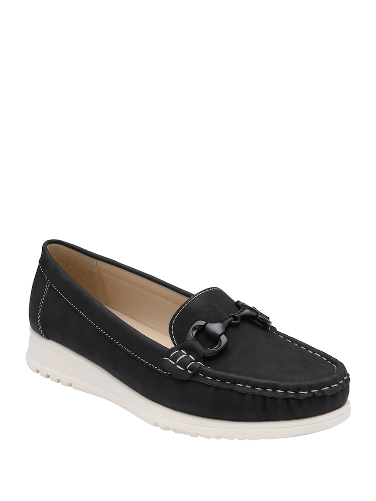Lotus Black Slip-On Shoes - Image 1 of 4