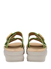 Lotus Green Flatform Mule Sandals - Image 3 of 4
